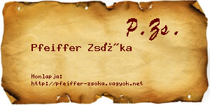 Pfeiffer Zsóka névjegykártya